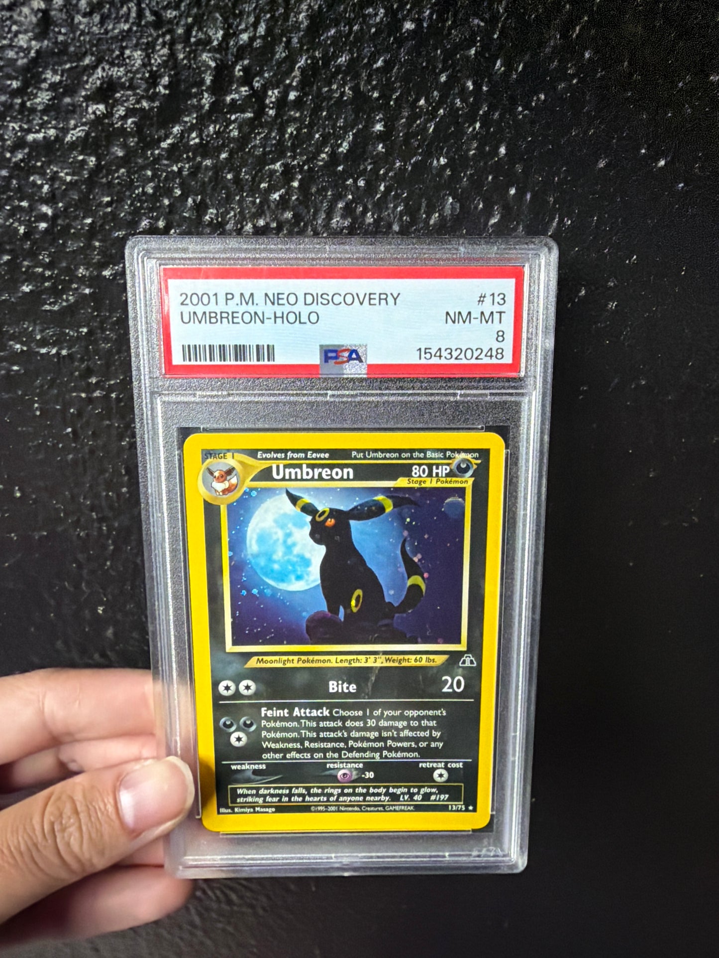 Neo Umbreon PSA 8 Slab
