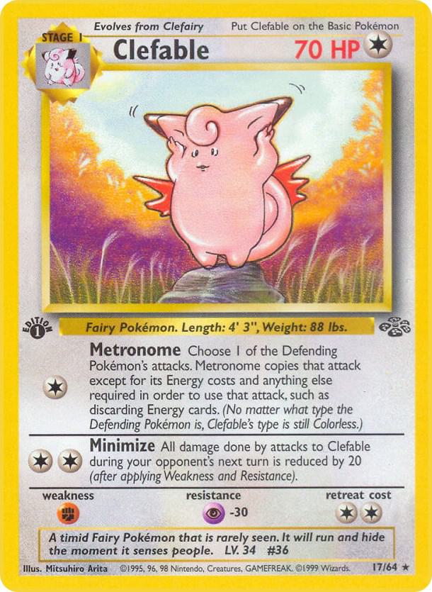 Pokemon Clefable — Jungle — 17/64 — stock card image