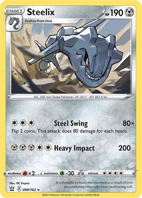 Pokemon Steelix — SWSH05: Battle Styles — 099/163 — stock card image