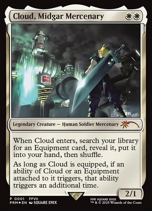 MTG - Cloud, Midgar Mercenary FOIL