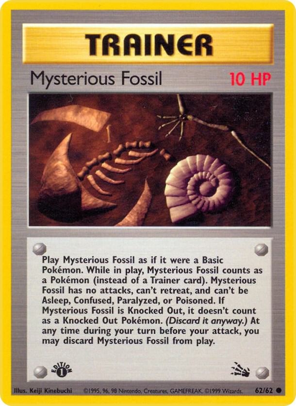 Pokemon Mysterious Fossil — Fossil — 62/62 — stock card image