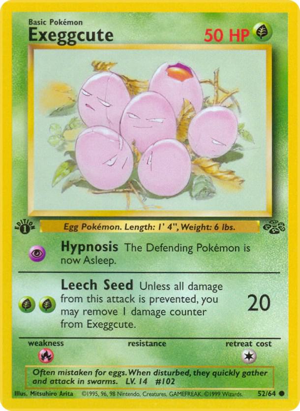 Pokemon Exeggcute — Jungle — 52/64 — stock card image
