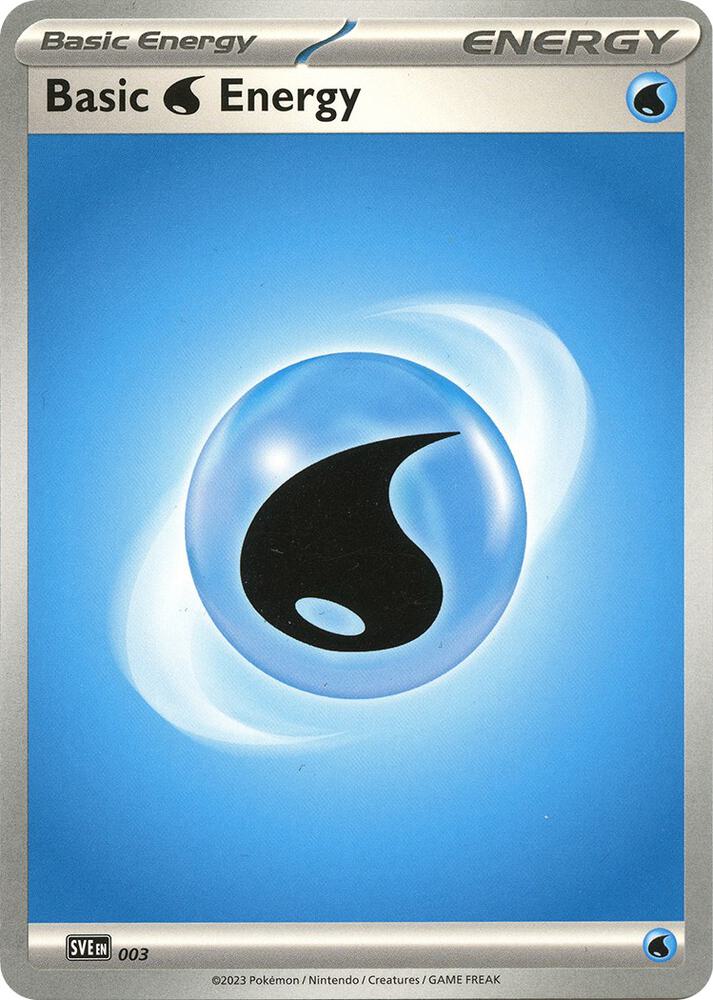 Pokemon Basic Water Energy — Scarlet & Violet Energies — 003/SVE — stock card image