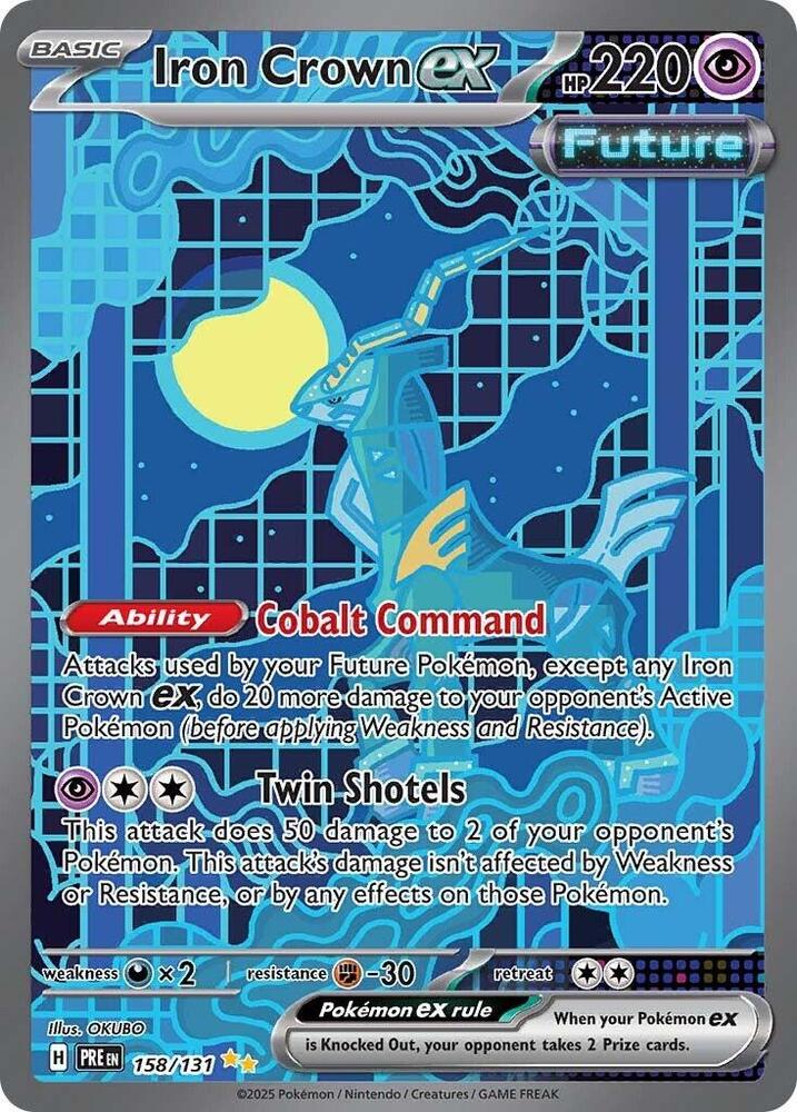 Pokemon Iron Crown ex — SV: Prismatic Evolutions — 158/131 — stock card image