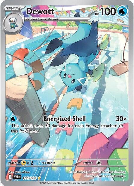 Pokemon Dewott — SV: White Flare — 106/086 — stock card image