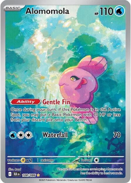 Pokemon Alomomola — SV: Black Bolt — 108/086 — stock card image