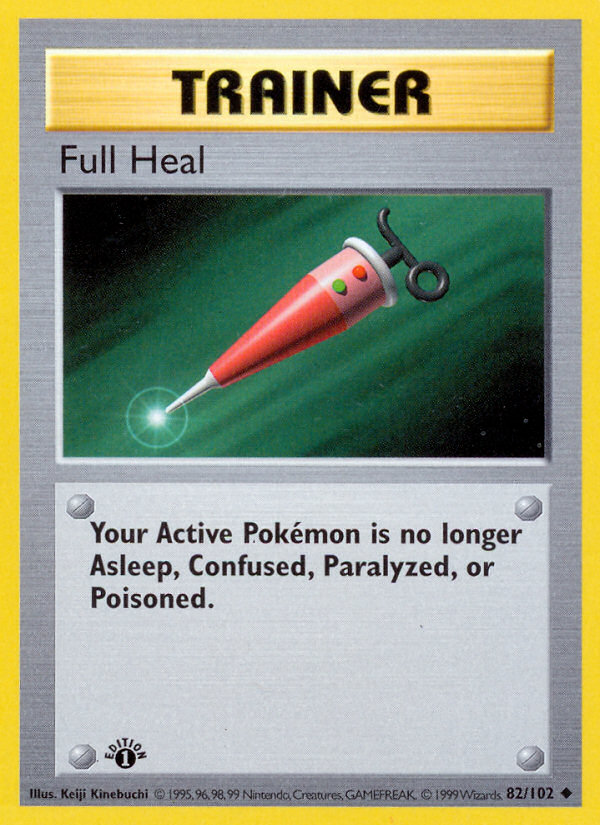 Pokemon Full Heal — Base Set — 82/102 — stock card image