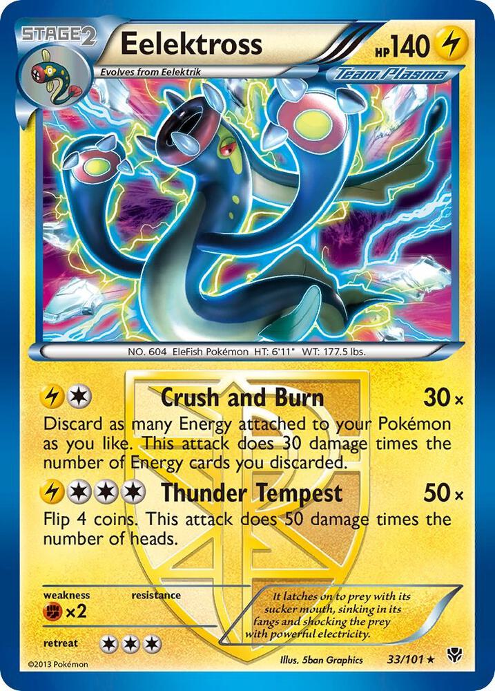Pokemon Eelektross (Team Plasma) — Plasma Blast — 33/101 — stock card image