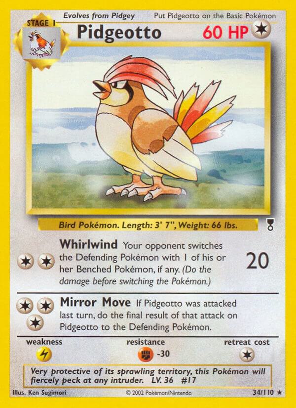 Pokemon Pidgeotto — Legendary Collection — 034/110 — stock card image
