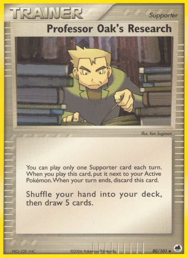 Pokemon Professor Oak's Research — EX Dragon Frontiers — 80/101 — stock card image