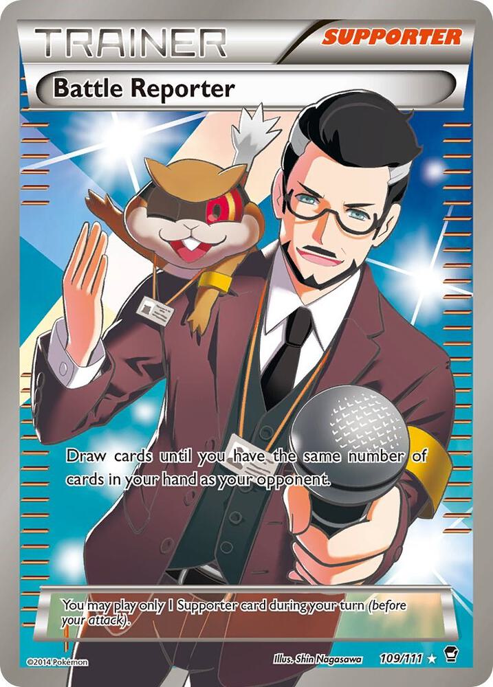 Pokemon Battle Reporter — XY - Furious Fists — 109/111 — stock card image