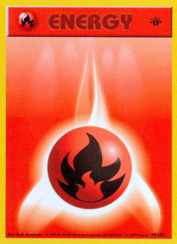 Pokemon Fire Energy — Base Set — 98/102 — stock card image