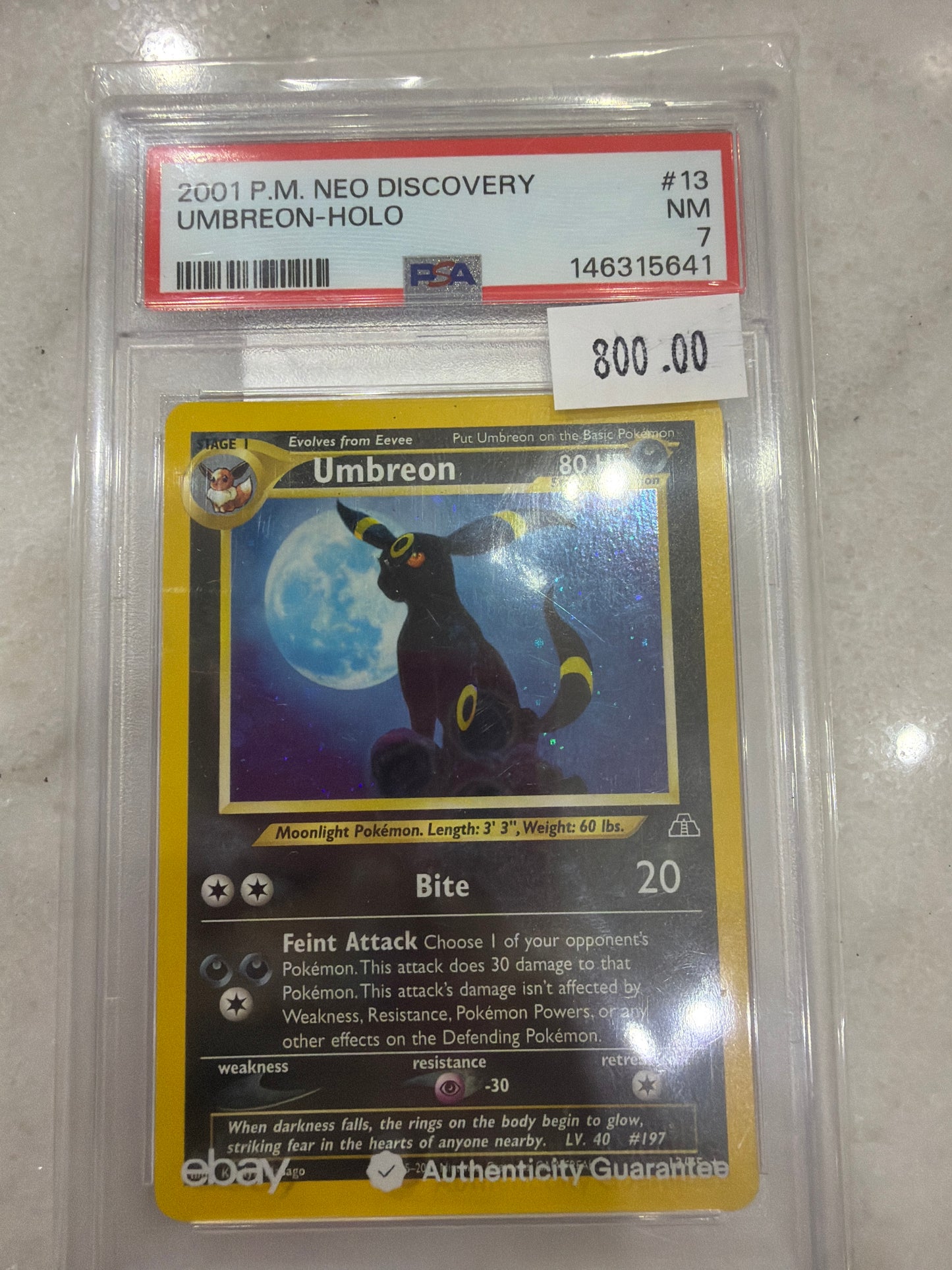 Umbreon PSA 7 Slab