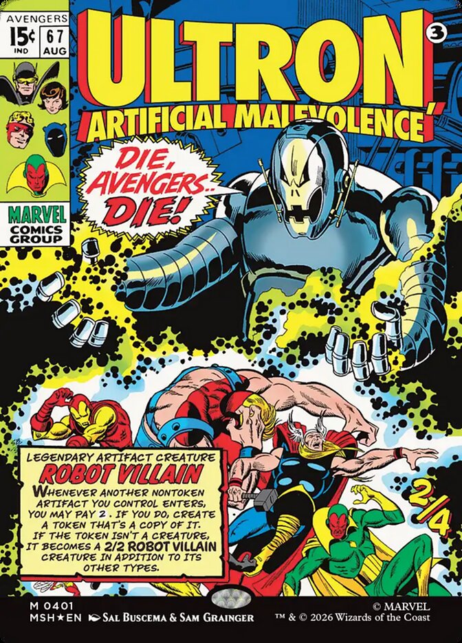 Ultron Artificial Malevolence Borderless foil