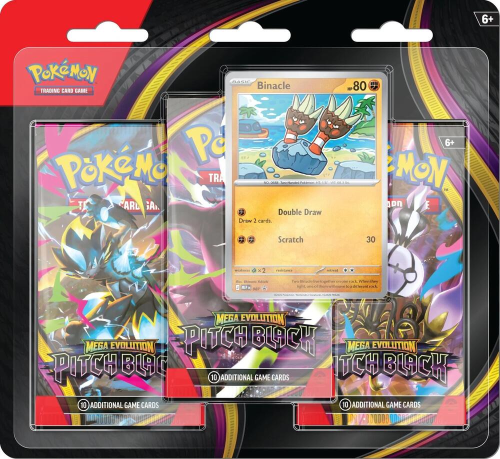 Pokemon Pitch Black Binacle 3-Pack Blister