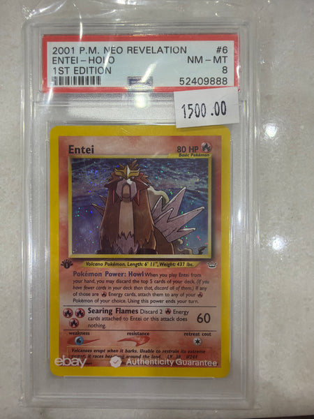 1st Edition Entei PSA 8 SLAB