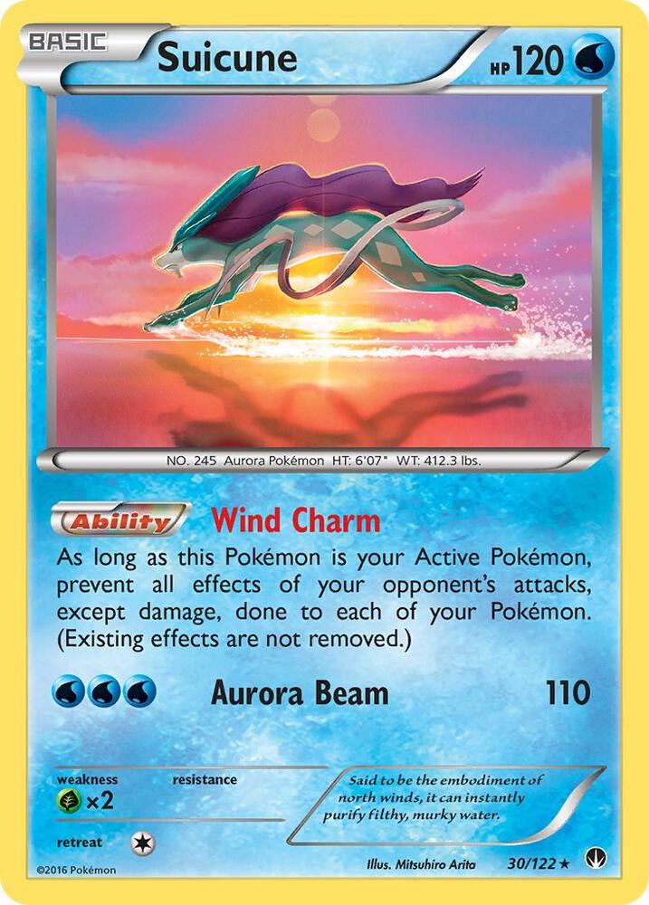 Pokemon Suicune — BREAKpoint — 30/122 — stock card image