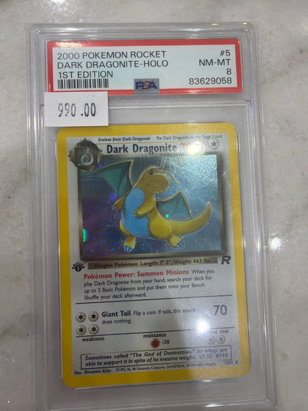 Dark Dragonite 1st edition PSA 8