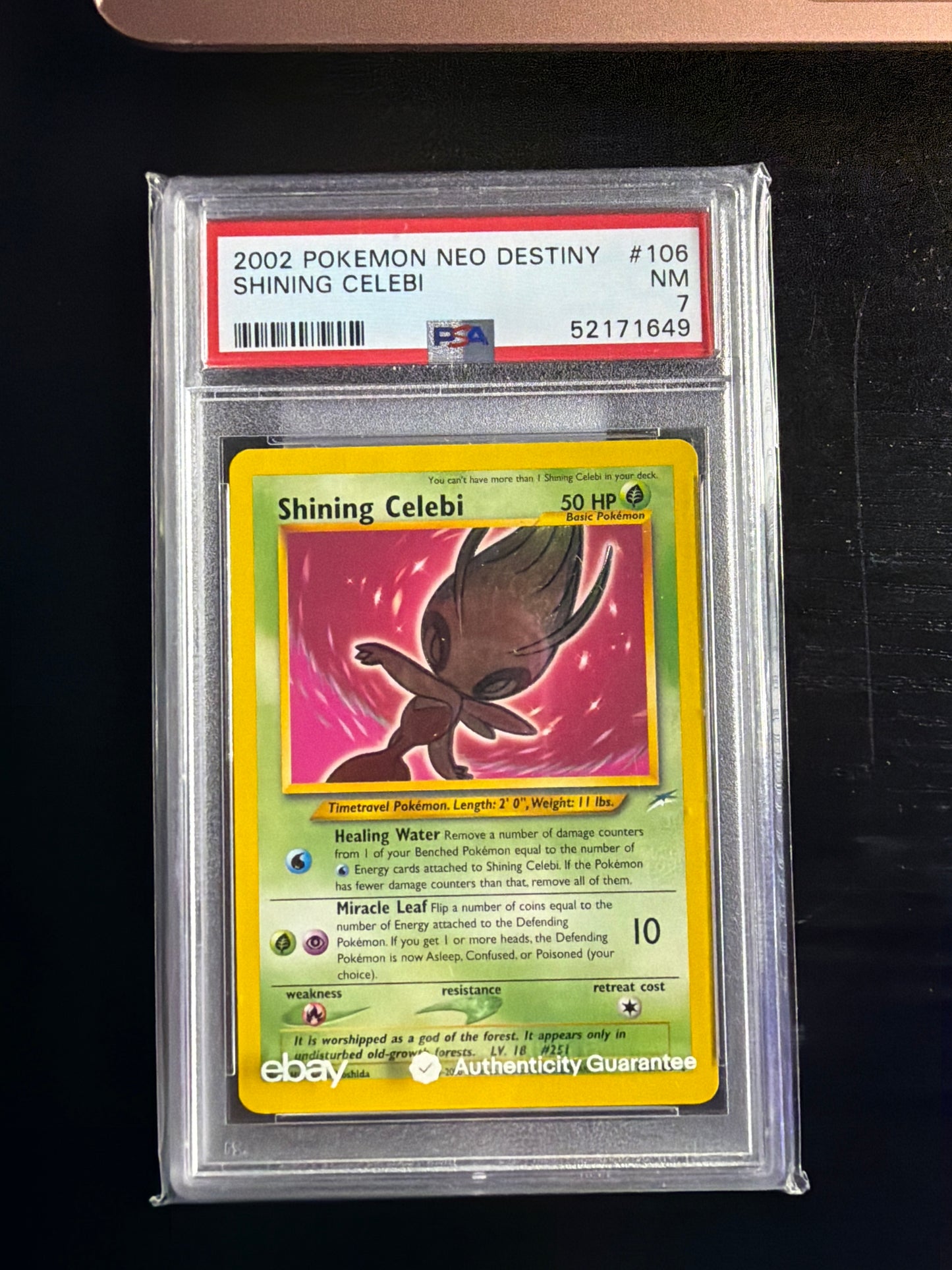 Shining Celebi PSA 7 SLAB 2