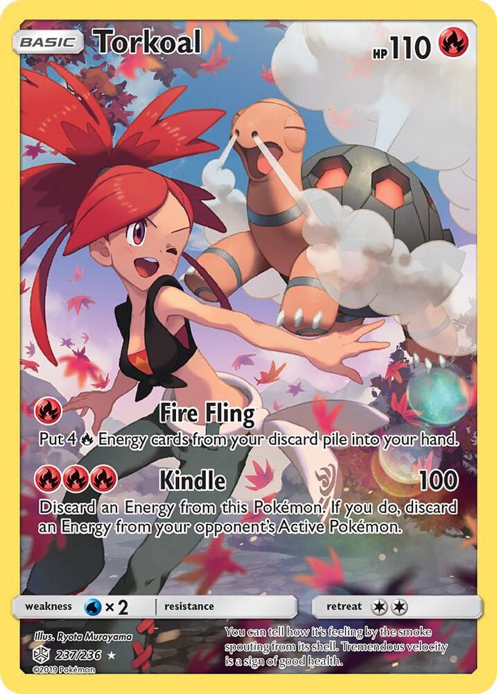 Pokemon Torkoal — SM - Cosmic Eclipse — 237/236 — stock card image