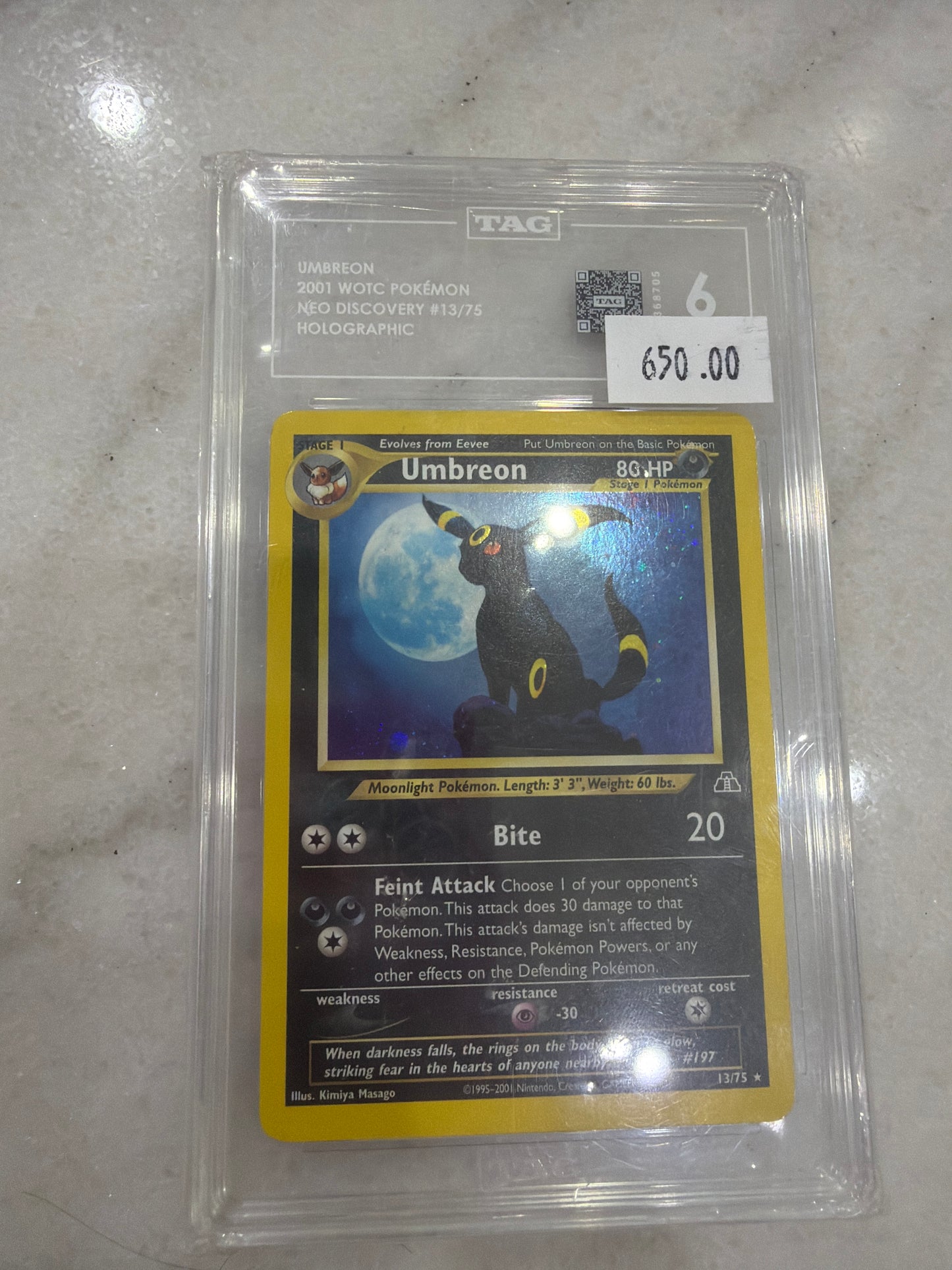 Umbreon TAG 6 SLAB