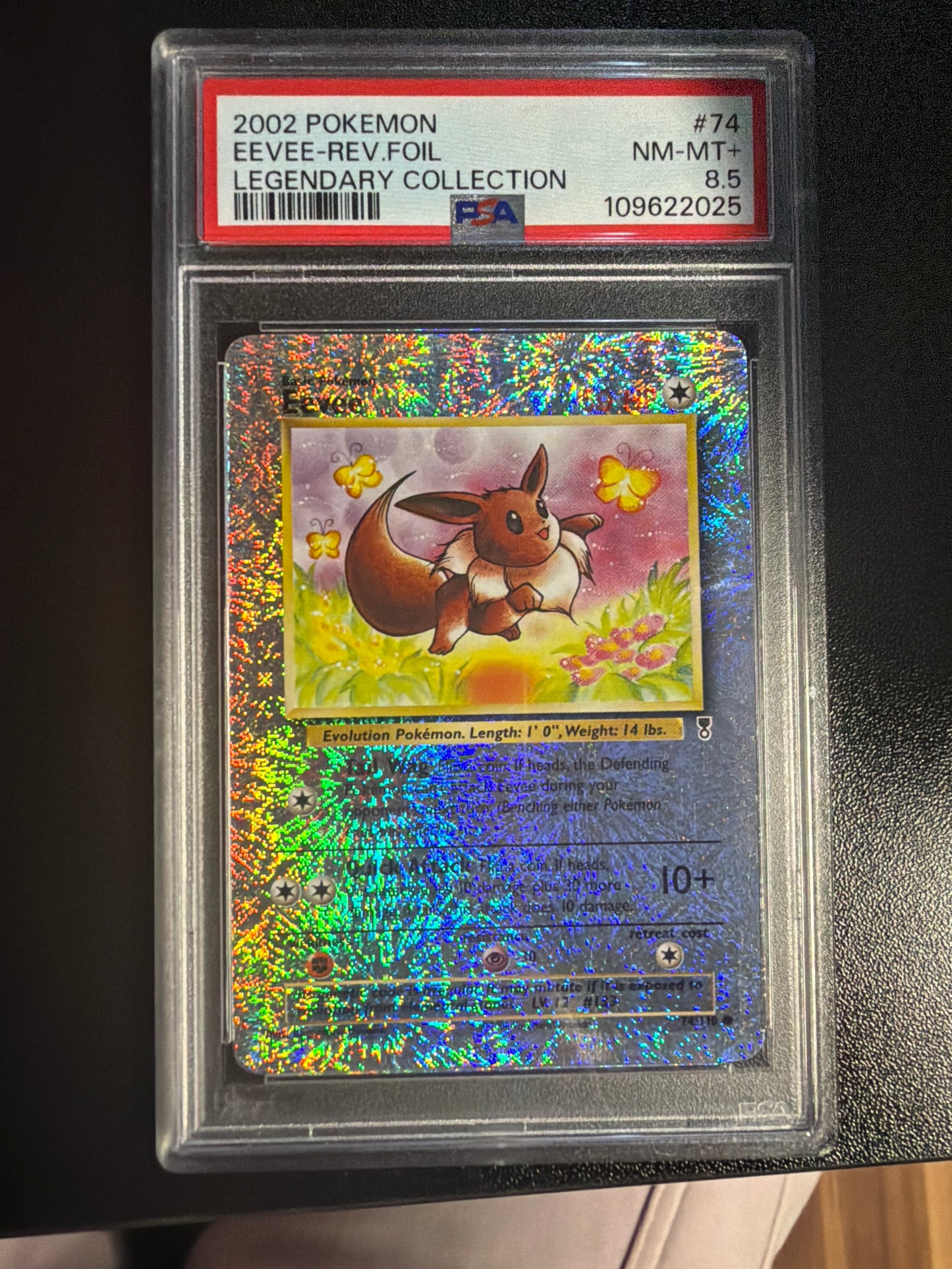 Legendary Eevee Reverse Holo PSA 8.5 SLAB