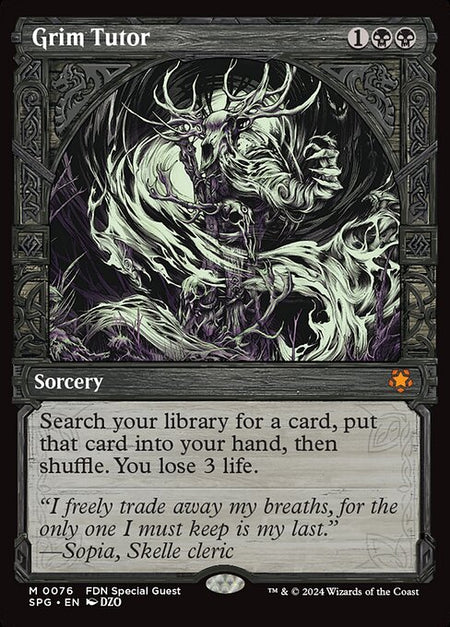 MTG - Grim Tutor Borderless