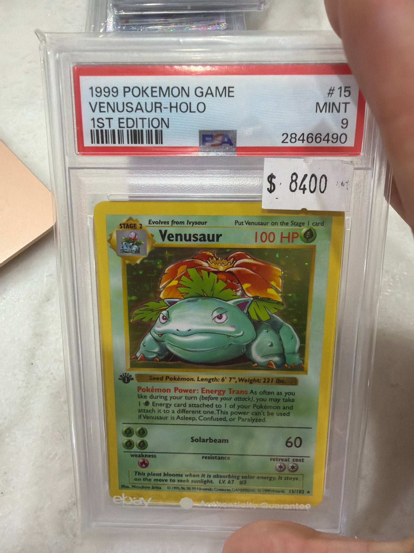 Shadowless 1st Edition Venusaur PSA 9