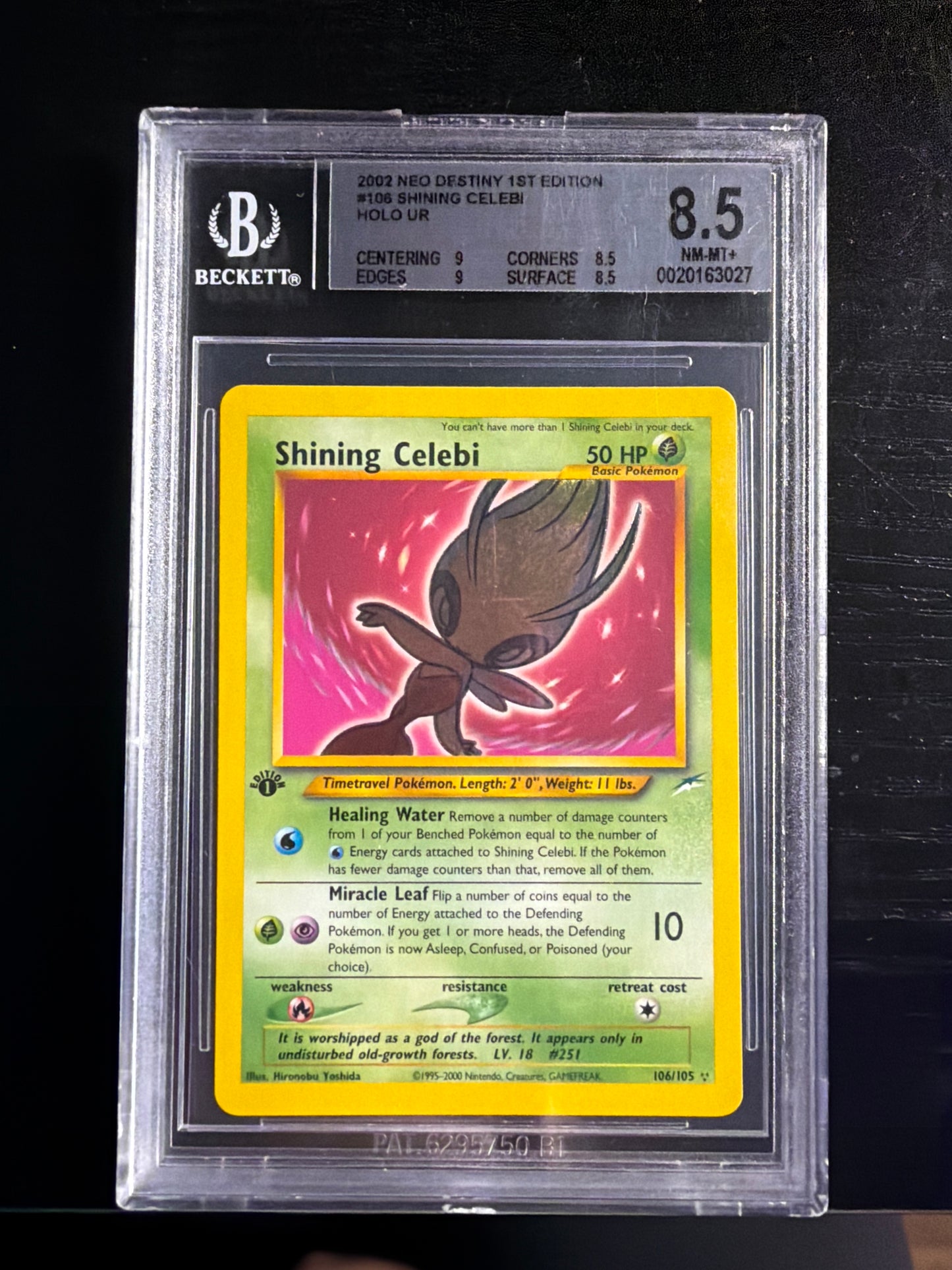 Shining Celebi 1st Edition BECKETT 8.5 SLAB