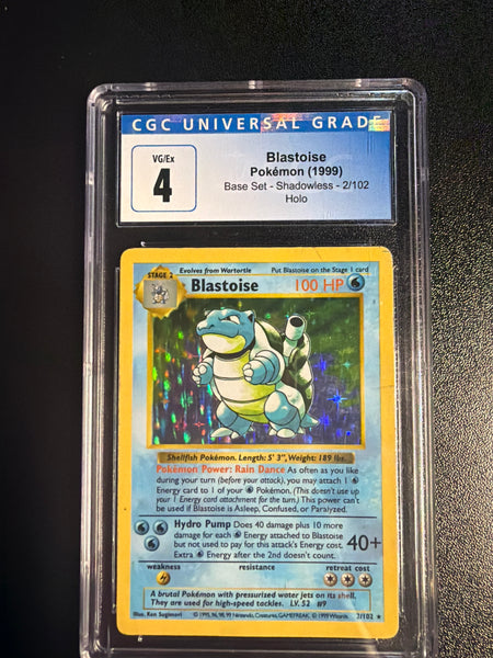 Shadowless Blastoise CGC 4 SLAB