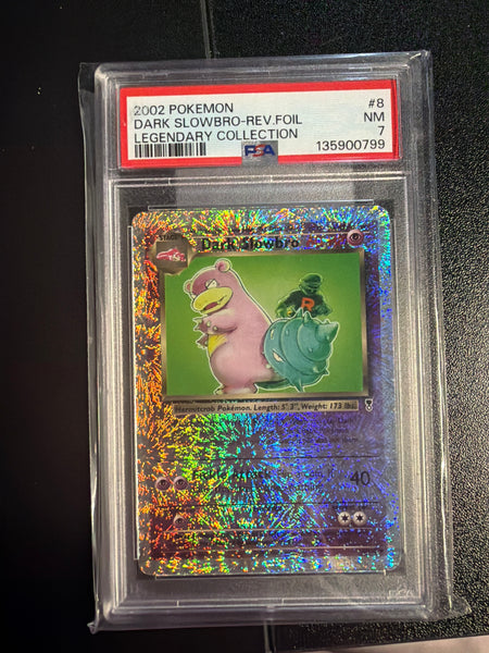 Legendary Dark Slowbro Reverse Holo PSA 7 SLAB