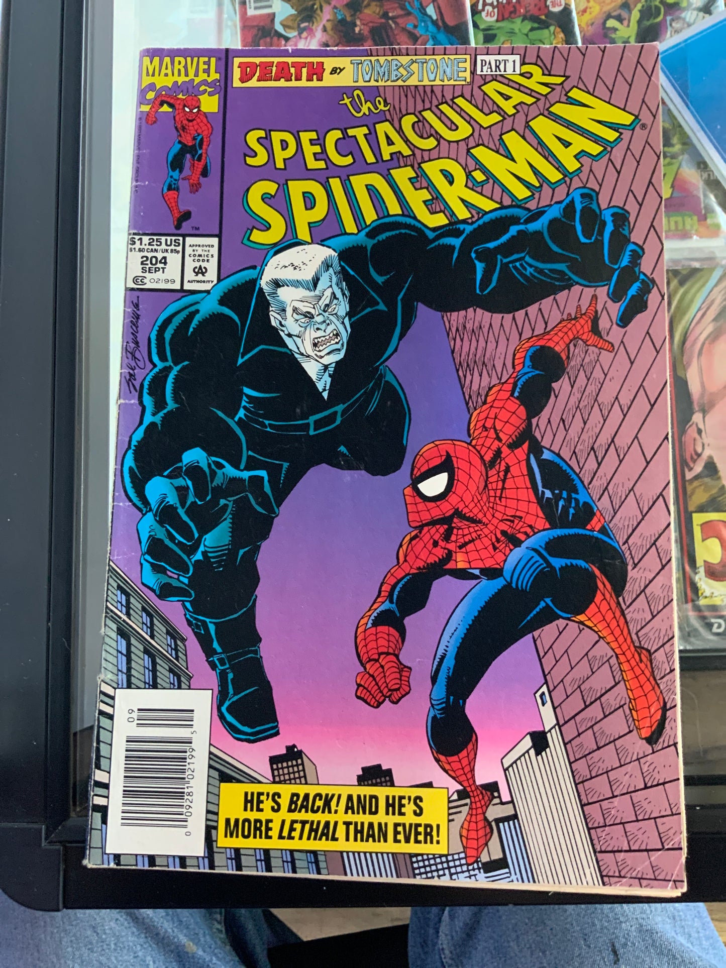 The spectacular Spider-Man Death by tombstone