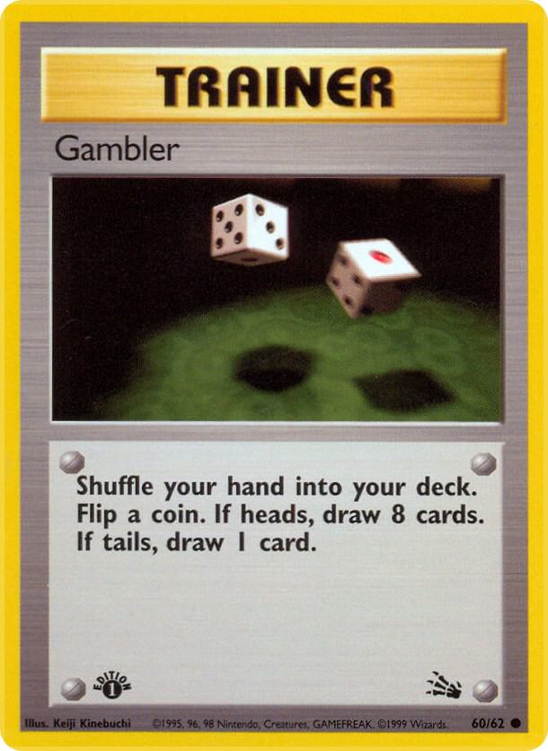 Pokemon Gambler — Fossil — 60/62 — stock card image