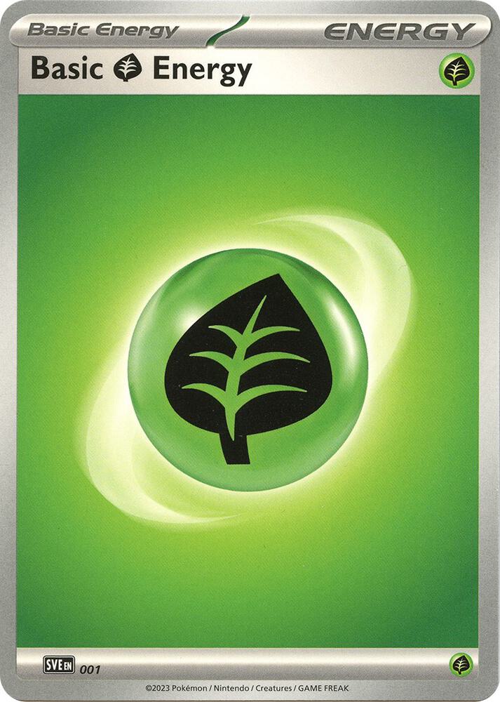 Pokemon Basic Grass Energy — Scarlet & Violet Energies — 001/SVE — stock card image