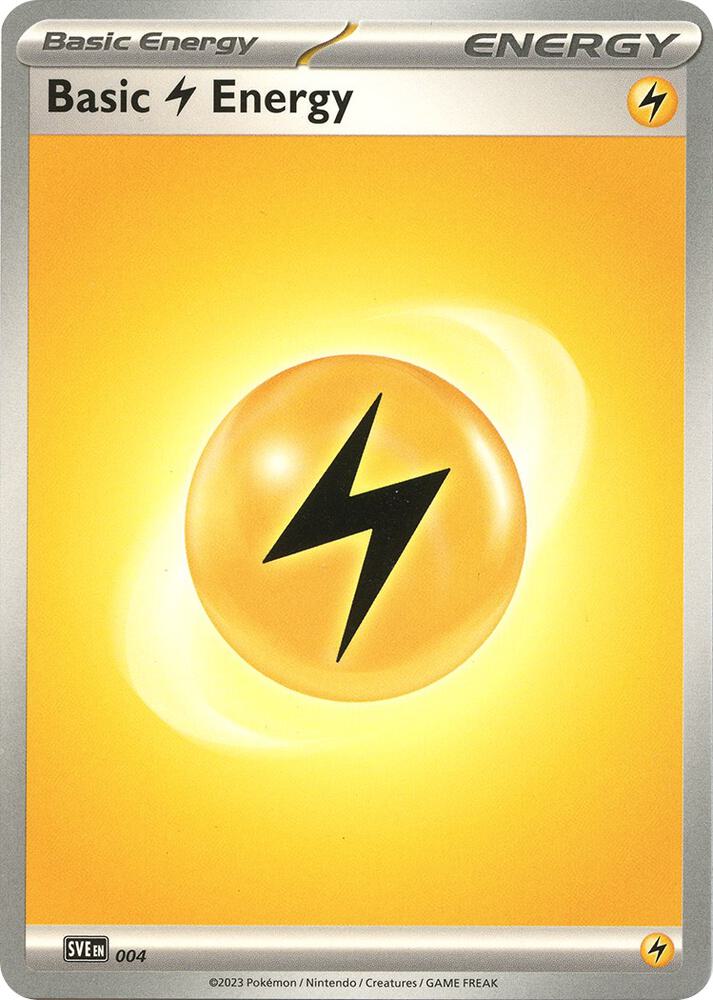 Pokemon Basic Lightning Energy — Scarlet & Violet Energies — 004/SVE — stock card image