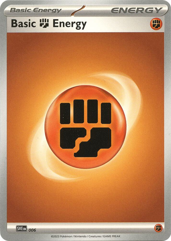 Pokemon Basic Fighting Energy — SVE: Scarlet & Violet Energies — 6 — stock card image