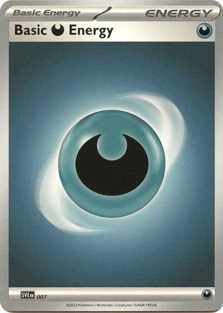 Pokemon Basic Darkness Energy — SVE: Scarlet & Violet Energies — 7 — stock card image