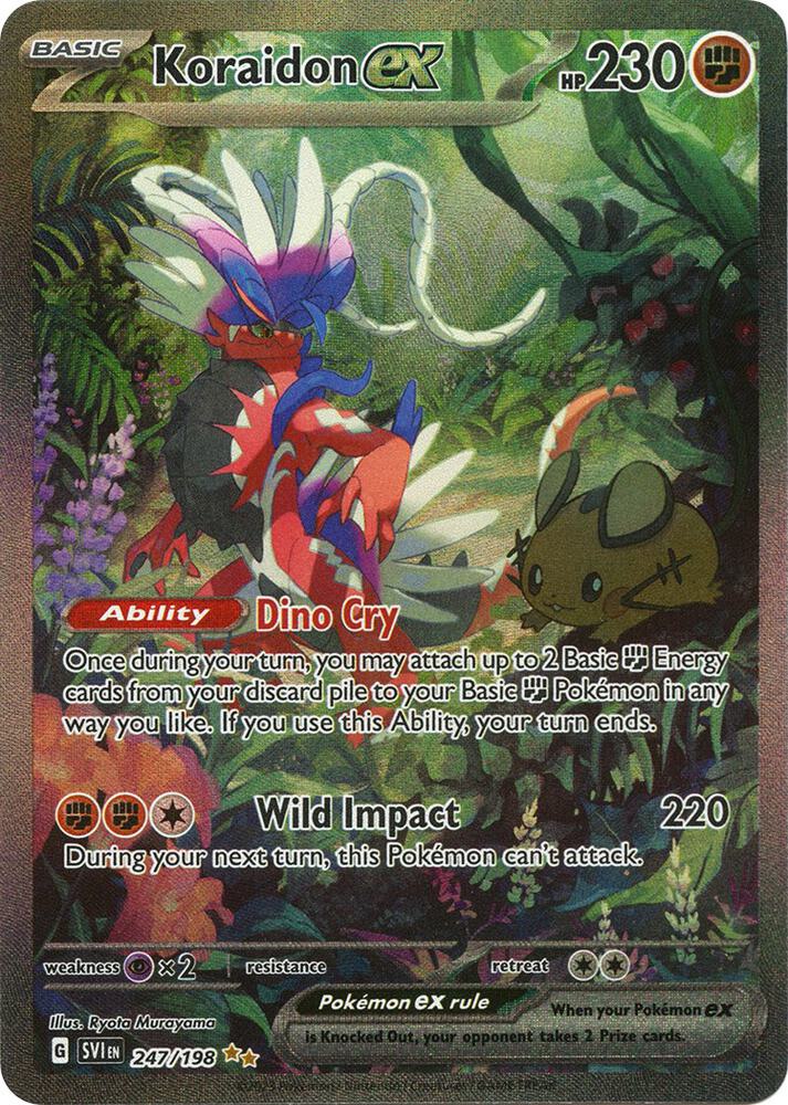 Pokemon Koraidon ex — Scarlet & Violet Base — 247/198 — stock card image