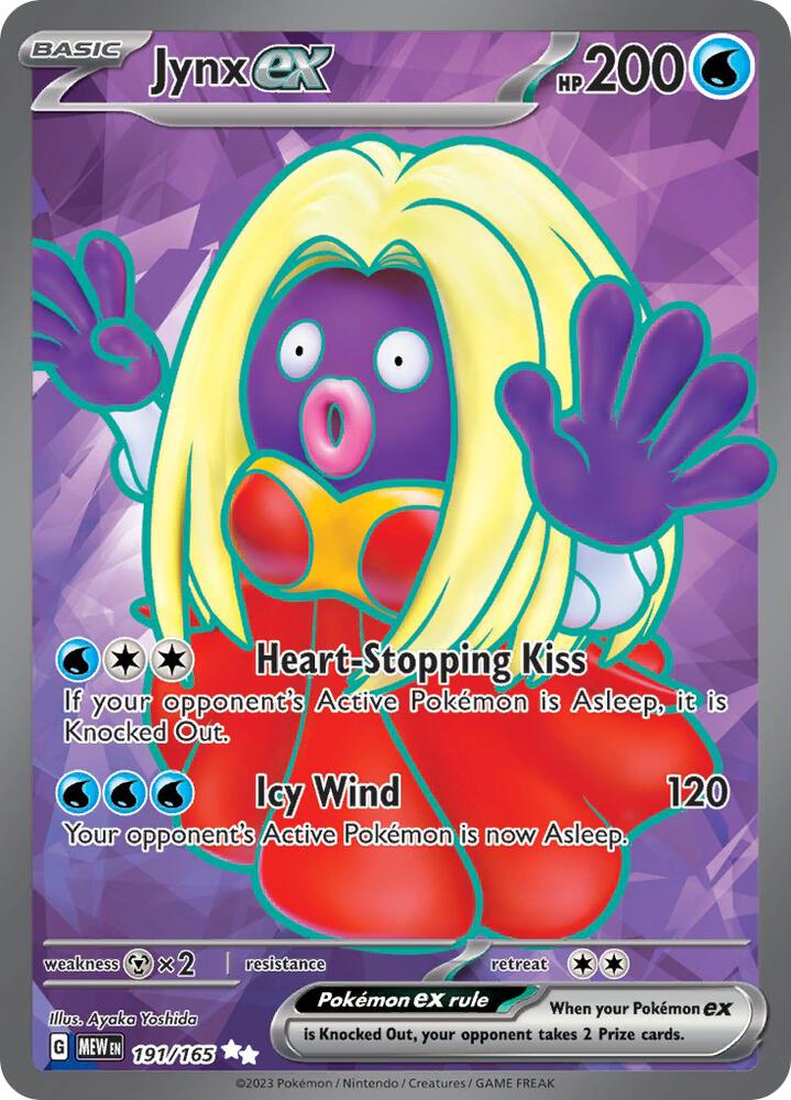 Pokemon Jynx ex — Scarlet & Violet 151 — 191/165 — stock card image