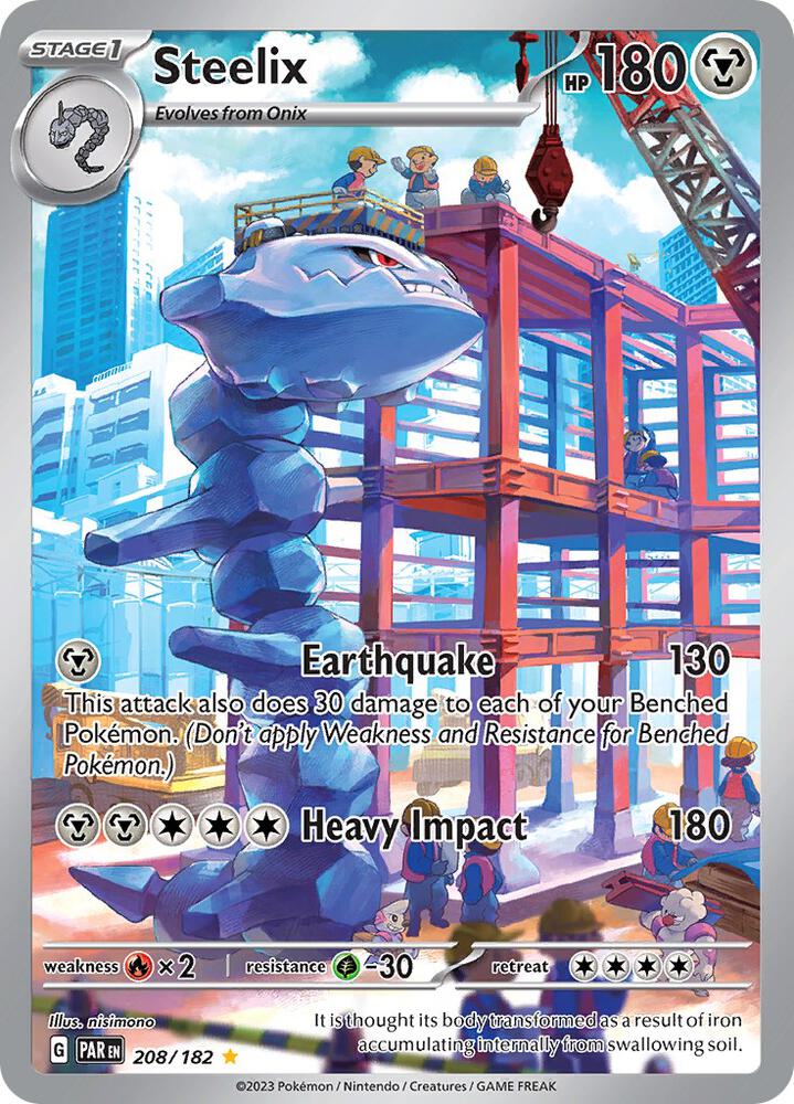 Pokemon Steelix — SV04: Paradox Rift — 208/182 — stock card image
