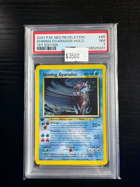 Shining Gyarados 1st Edition PSA 7 SLAB