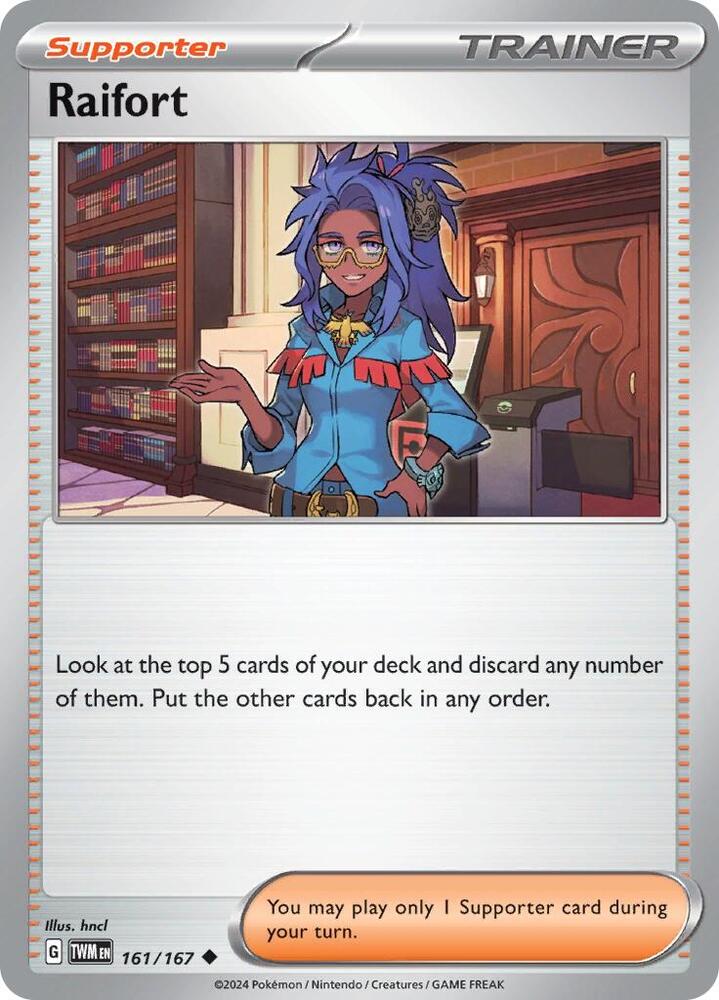Pokemon Raifort — SV06: Twilight Masquerade — 161/167 — stock card image