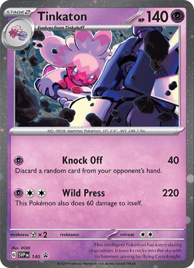 Pokemon Tinkaton (Cosmo Holo) — SV: Scarlet & Violet Promo Cards — 140 — stock card image