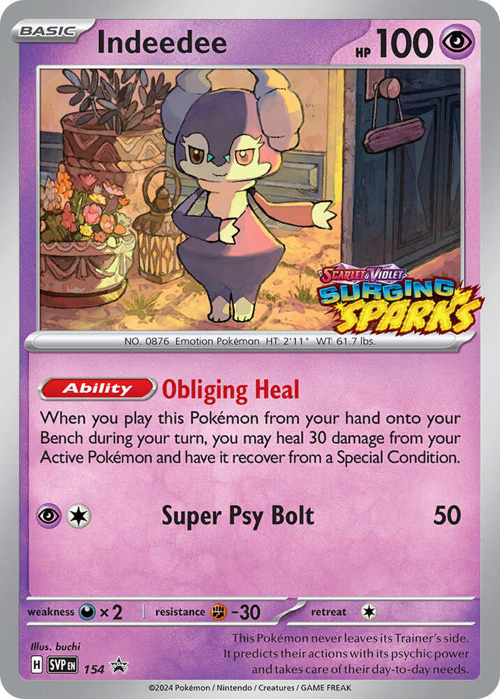 Pokemon Indeedee — SV: Scarlet & Violet Promo Cards — 154 — stock card image