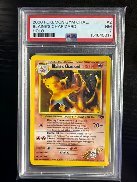 Blaine’s Charizard PSA 7 SLAB (NFS)
