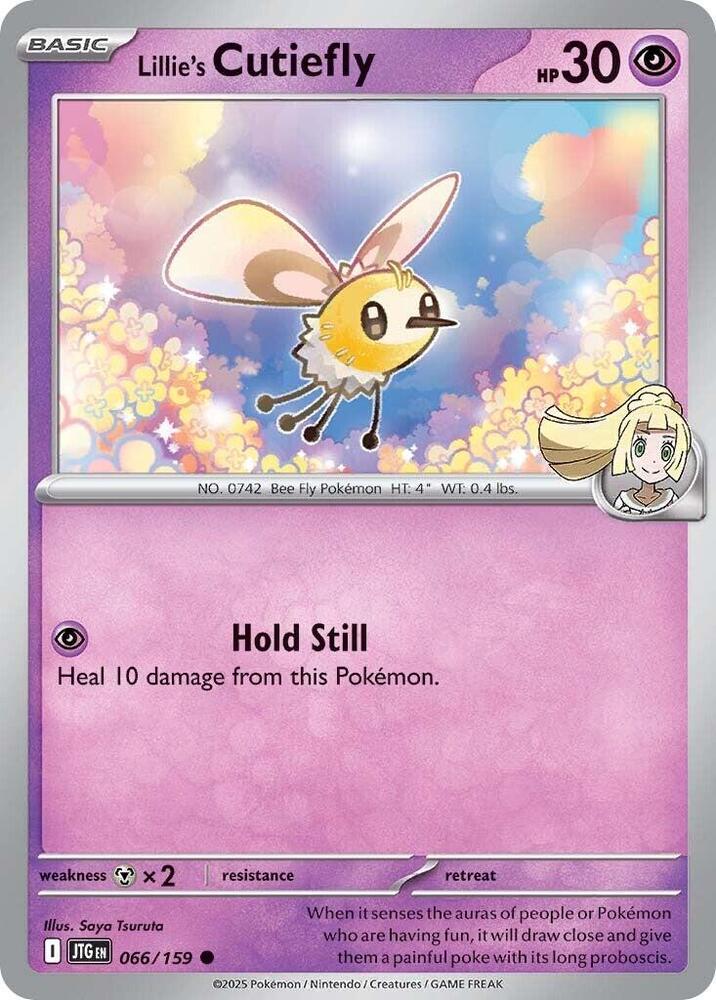 Pokemon Lillie's Cutiefly — SV09: Journey Together — 066/159 — stock card image