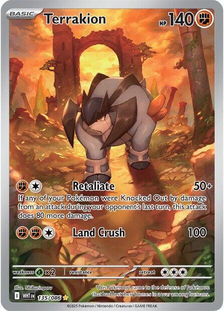 Pokemon Terrakion — SV: White Flare — 135/086 — stock card image