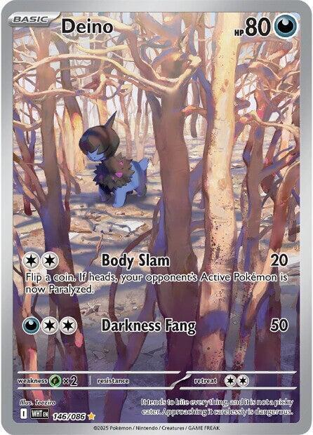 Pokemon Deino — SV: White Flare — 146/086 — stock card image