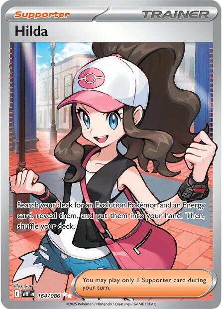 Pokemon Hilda — White Flare — 164/086 — stock card image