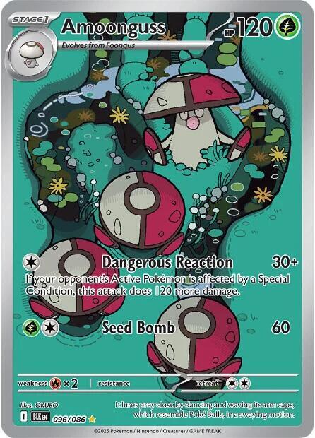 Pokemon Amoonguss — SV: Black Bolt — 096/086 — stock card image